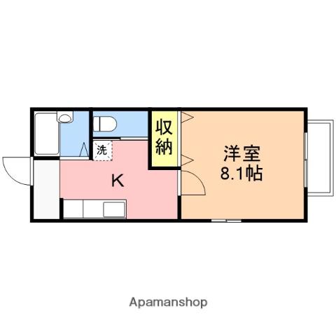 コーポあじさい(1K/1階)の間取り写真