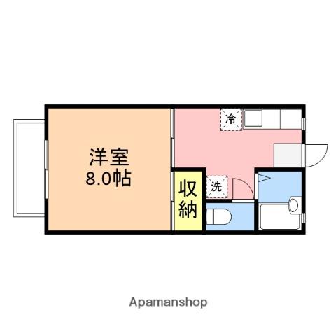 サンクレスト砂山(1K/2階)の間取り写真