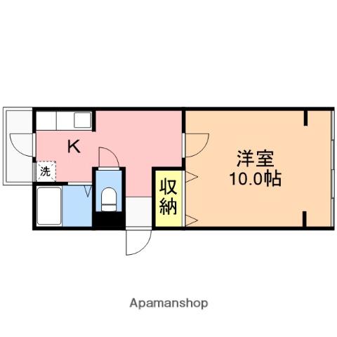 ヒルサイドテラス寺尾台(1K/1階)の間取り写真