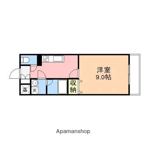スモーレ新潟(1K/2階)の間取り写真