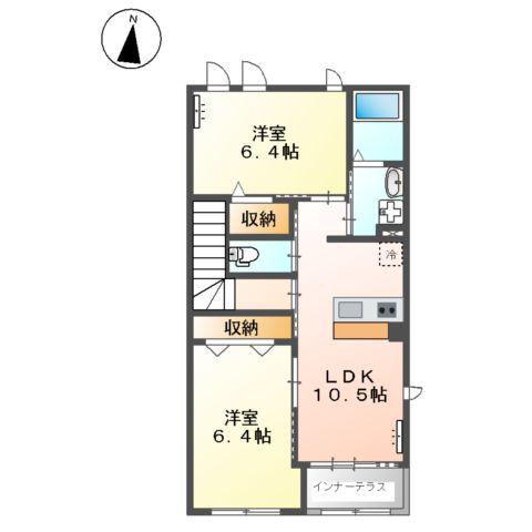 パストラル(2LDK/2階)の間取り写真