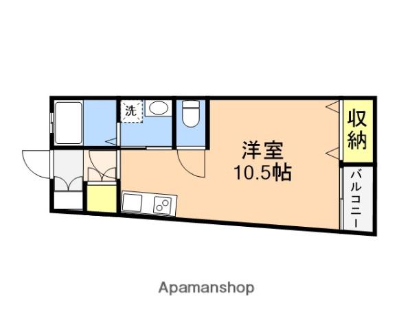 ガーデンヒルズ寺尾台A(ワンルーム/2階)の間取り写真