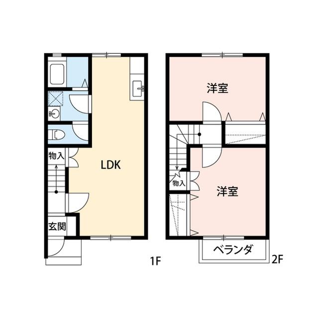 ノワール立仏(2LDK)の間取り写真