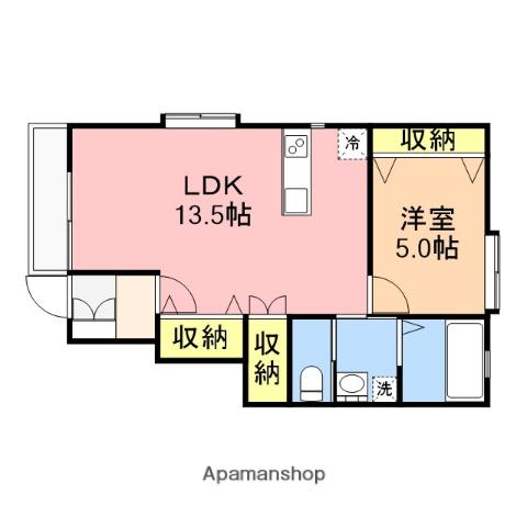 ベレーザⅡ(1LDK/1階)の間取り写真