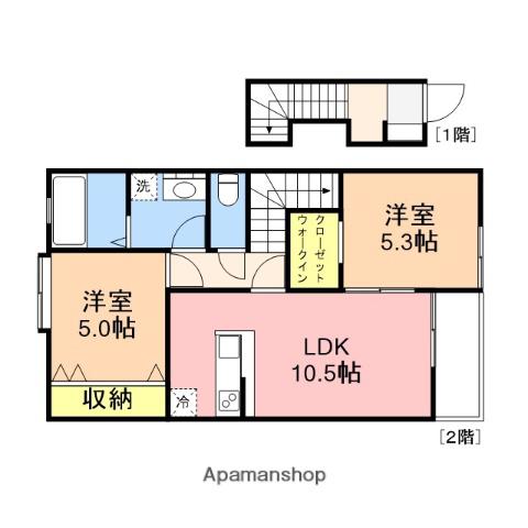 ベレーザⅡ(2LDK/2階)の間取り写真