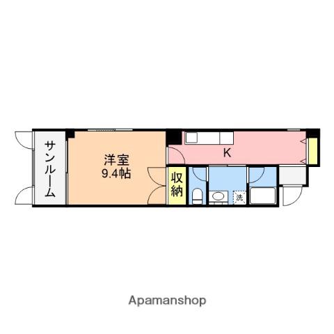 東堀ホンダビル(1K/2階)の間取り写真