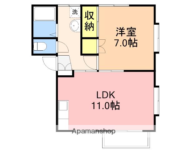 メゾン・ド・ソレイユB(1LDK/1階)の間取り写真