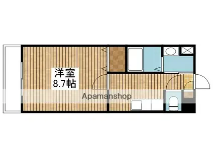 スタデュオ学校町(1K/1階)の間取り写真