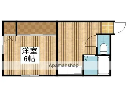 茂野アパートⅡ(1K/2階)の間取り写真