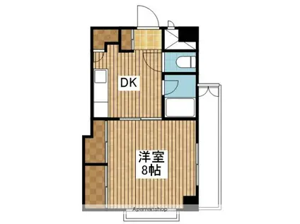葵マンション(1DK/4階)の間取り写真
