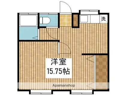 ひまわり荘(ワンルーム/2階)の間取り写真