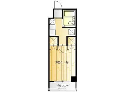 KRビル(1K/3階)の間取り写真