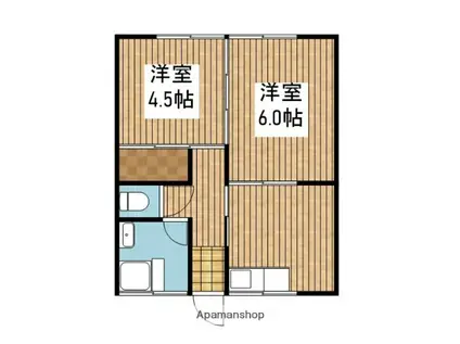 斉藤アパート(2K/2階)の間取り写真