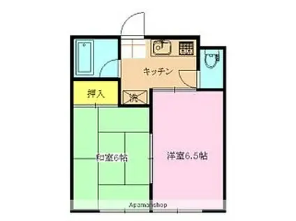 シェスタ・ミヤザキ(2K/1階)の間取り写真