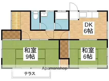 信越本線 越後石山駅 徒歩12分 1階建 築45年(2K)の間取り写真