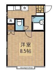 ハーモニー紫竹Ⅱ(1K/2階)の間取り写真
