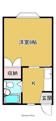 キャピトルハイツ北山(1K/1階)の間取り写真