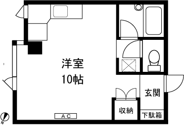 新栄ビル(ワンルーム/3階)の間取り写真