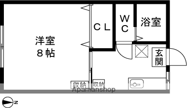 ハイム望(1K/1階)の間取り写真