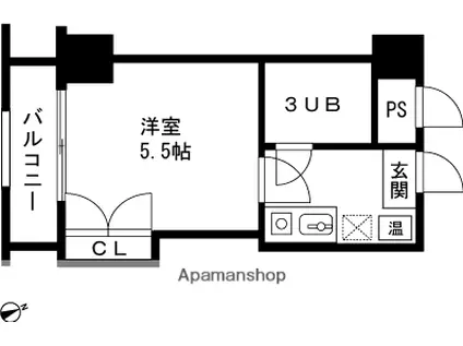 レクセル長岡(1K/7階)の間取り写真