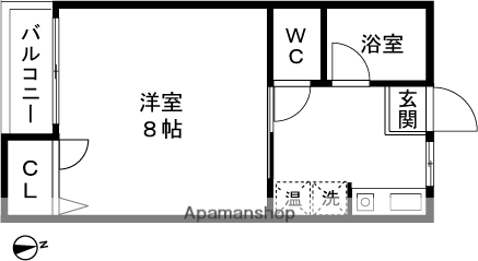 メゾンドサトウ(1K/2階)の間取り写真