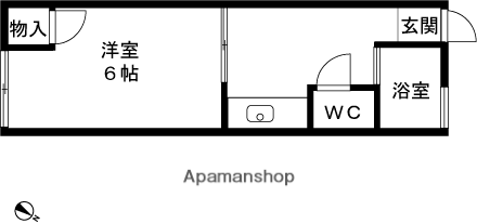 第5コーポミニ(1DK/2階)の間取り写真