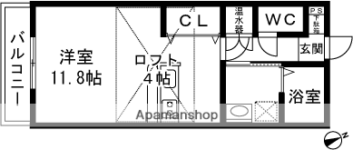 VITA美沢(ワンルーム/2階)の間取り写真