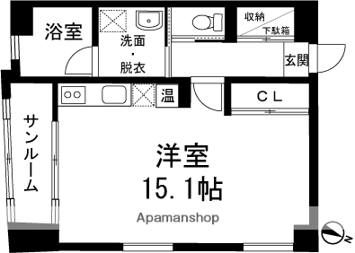小千谷産業ビル(ワンルーム/3階)の間取り写真