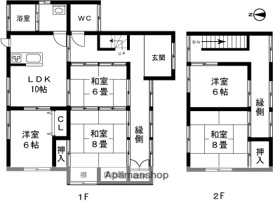 上越線 小千谷駅 徒歩37分 2階建 築45年(5LDK)の間取り写真