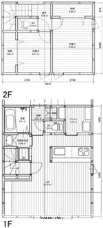 信越本線 見附駅 バス乗車時間：23分 新町中央バス停で下車 徒歩14分 2階建 築4年(2LDK)の間取り写真