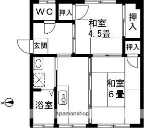 コーポラス小宮(2K/2階)の間取り写真