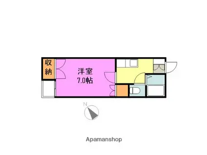 アペックス・イン江陽(1K/1階)の間取り写真