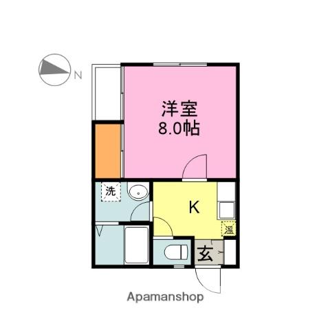 エクセレントハウスA(1K/1階)の間取り写真