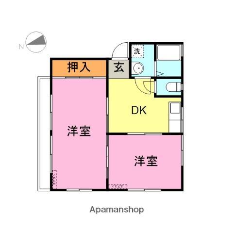 渡辺マンション(2DK/3階)の間取り写真