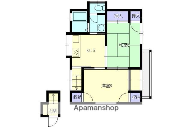 櫻井アパート(2K/2階)の間取り写真