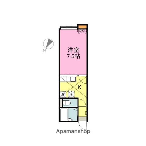 リバーウエスト(1K/1階)の間取り写真