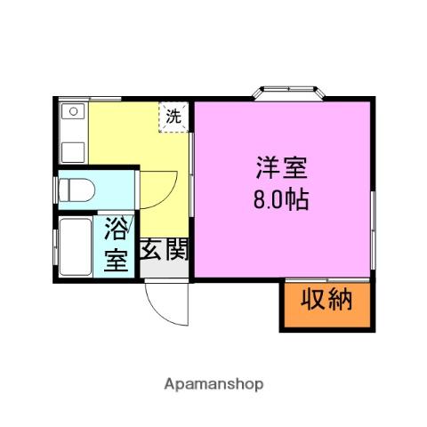 コーポラスシン(1K/2階)の間取り写真