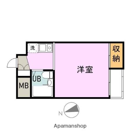 タウンコート城内(ワンルーム/4階)の間取り写真