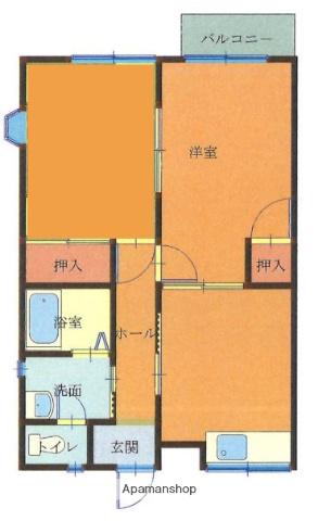 コスモハイム(2DK/1階)の間取り写真