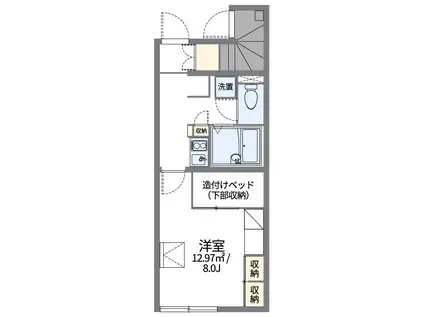 レオパレス関原さくらんぼ館(1K/1階)の間取り写真