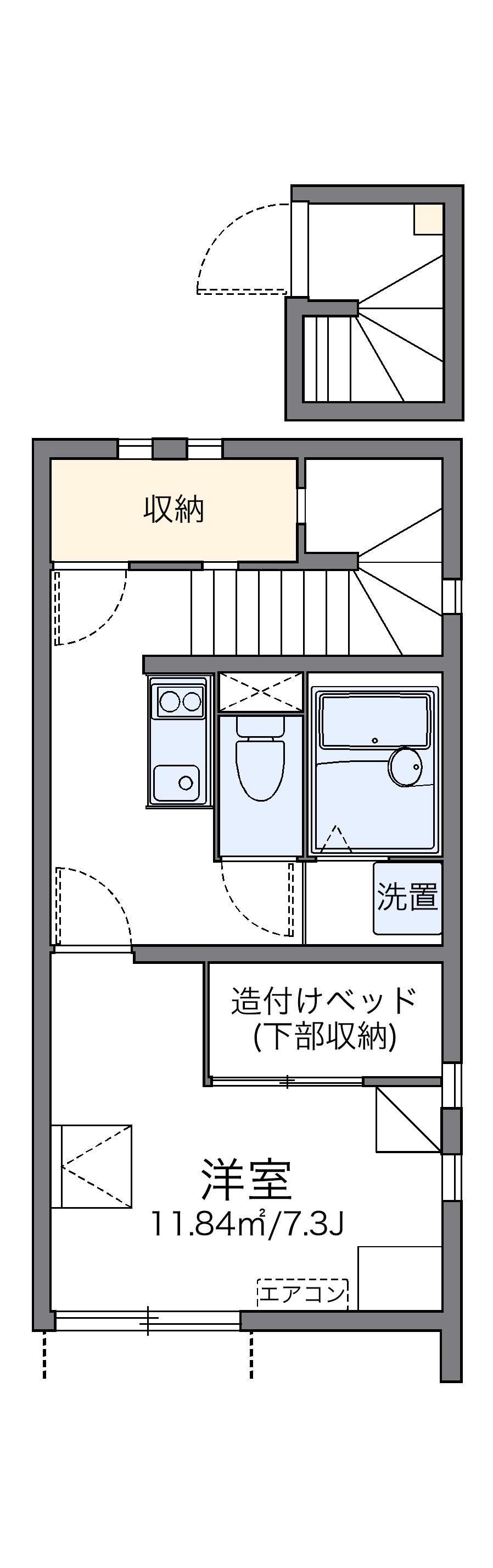 レオネクスト三ノ輪(1K/2階)の間取り写真