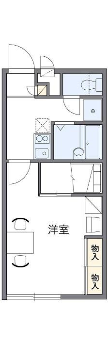 レオパレスAIRⅡ(1K/1階)の間取り写真