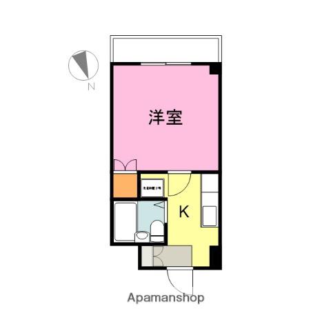 リバティープラザ袋町(1K/4階)の間取り写真