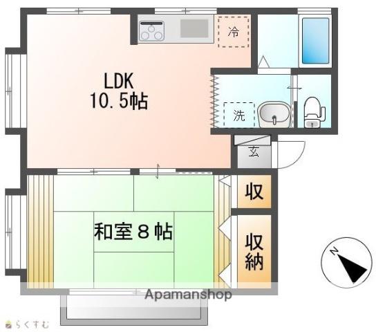 ドリームハイツ(1LDK/1階)の間取り写真