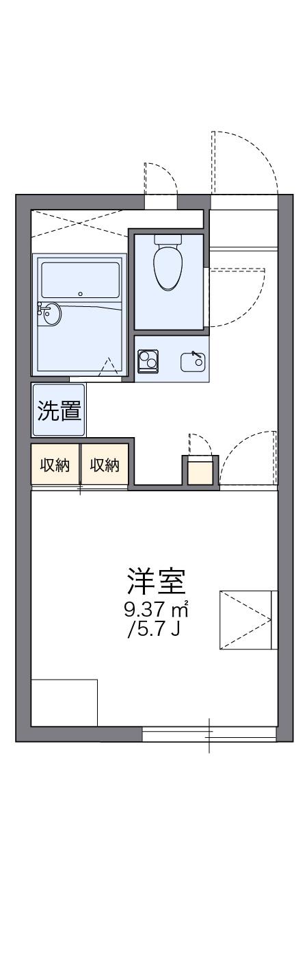 レオパレススギノ(1K/1階)の間取り写真