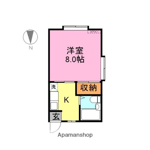 コーポサンライズ(1K/1階)の間取り写真