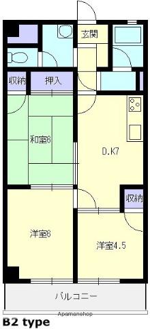 住吉マンション(3DK/3階)の間取り写真