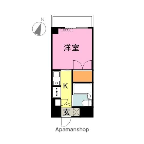 オクタワーズ長岡中央弐番館(ワンルーム/3階)の間取り写真