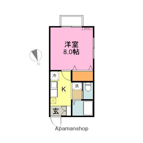 アペックスイン・堤(1K/1階)の間取り写真