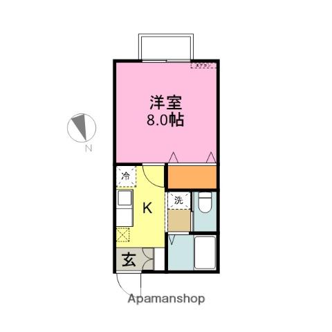 アペックスイン・堤(1K/1階)の間取り写真